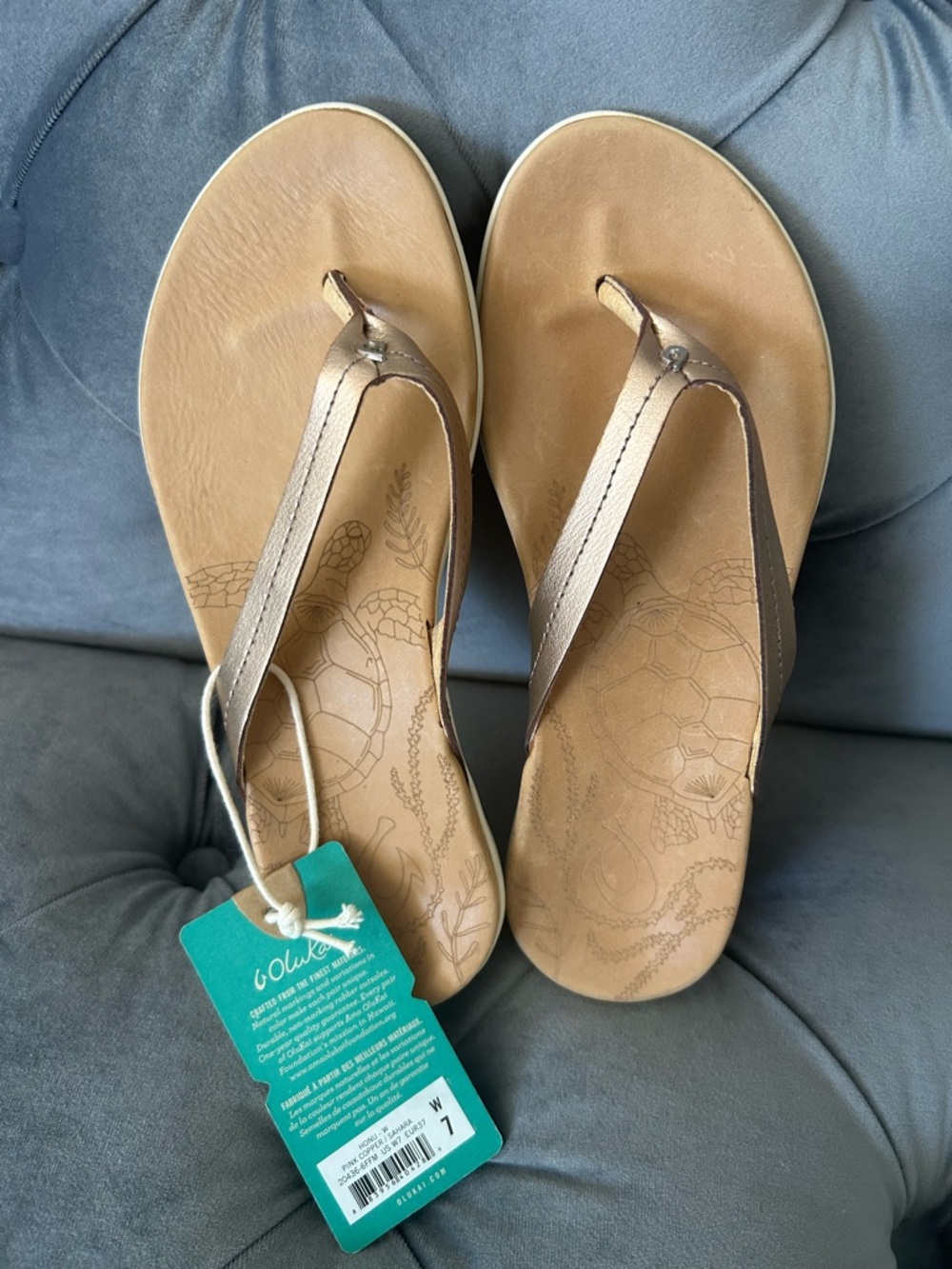 OLUKAI HONU NEW!!!!! PINK COPPER/ SAHARA SANDEL - Picture 3 of 8